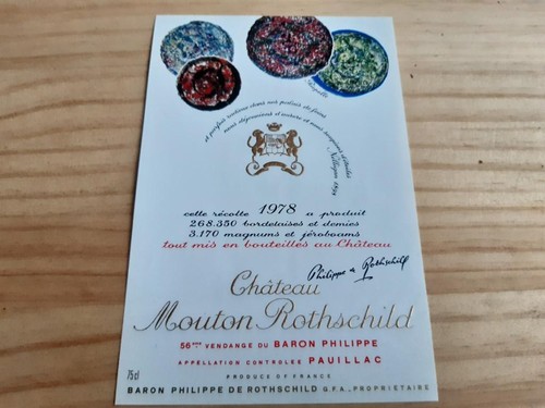 étiquette vin chateau - , mouton