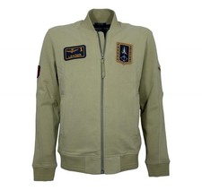 Aeronautica militare Sweat Hommes Zip Intégral Brodé FE2071UF00669 Vert