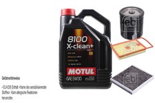 FEBI BILSTEIN Inspection set 5 L Motul 8100 + X-propre 5W30 pour VW Polo 6R 6C.