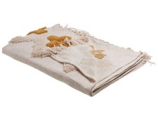 Couvre-Lit en Coton Beige et