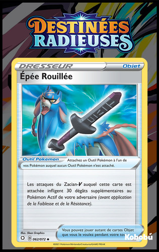 Carte pokémon epée rouillé - epée,