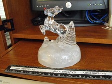 Heavy  Lead Crystal Reindeer