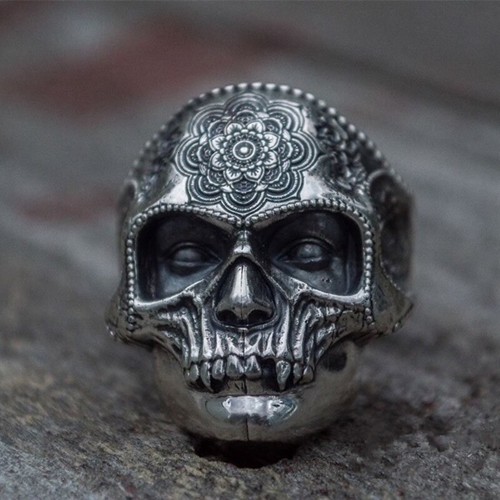 Bague acier inoxydable tête - bague,