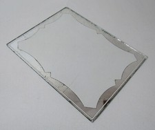 ancien verre miroir mercurisé pour cadre photo vintage 19,3x14,3cm