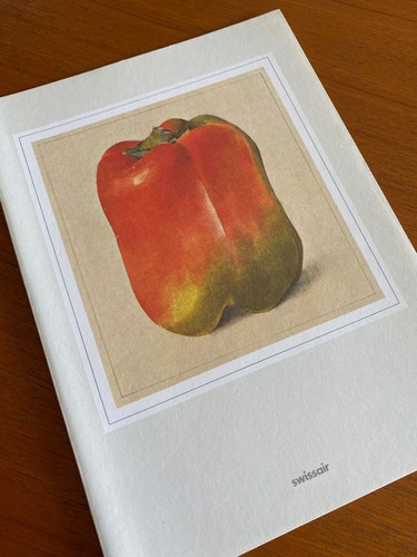 Swissair economy class menu - class,