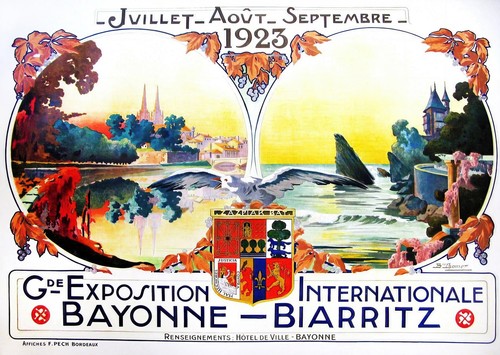 Affiche vintage bayonne - vintage,