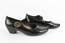 SWEET Escarpins Trotteurs à Brides Cuir verni Noir T 37,5 Très bon état