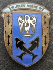 Insigne Pucelle Marine Indochine Navire Atelier "Jules Verne " Militaire 