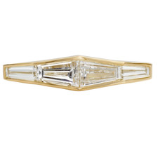 Bague baguette en or jaune 18