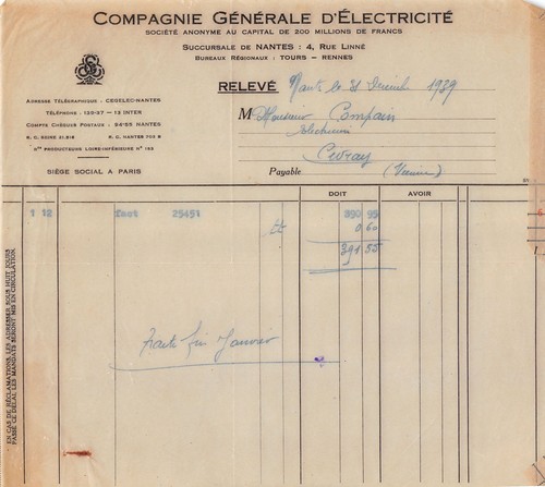 1939 compagnie generale - compagnie, d