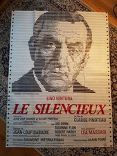 Affiche 1972 LE SILENCIEUX 120x160 Lino VENTURA [Modèle A] /Illust. RAU
