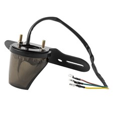 Led Arrière Moto Custom Plaque Immatriculation Feu Rouge A-Pro Noir