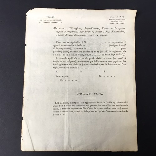 1823 frais justice - 1823, de