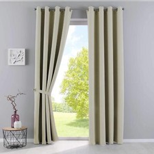 Newyork 201920600-2 Lot de 2 Rideaux Opaques et occultants à œillets - Beige ...