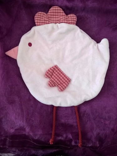 Doudou poche plat - oiseau, poule