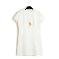 Courrgèes Robe FR42 Ecru Wool