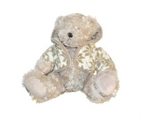 LOUISE MANSEN - Peluche ours beige Gilet flocons 25 cm