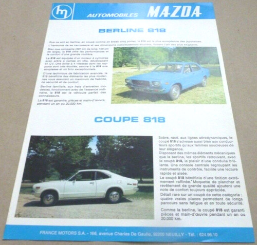 Mazda 818 coupe break - mazda,