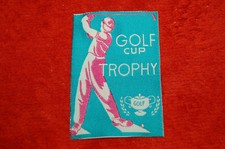 Etiquette tissée  - Golf cup trophy - couture - ÉCUSSON VETEMENT -