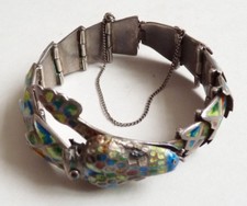 Bracelet ARGENT massif émail