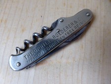 Ancien couteau pliant limonadier publicitaire CHAMPAGNE T ROEDERER  France
