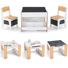 Baby Vivo Ensemble Enfant Table d'activités 2 Chaises Gamins Jouer Bois Meuble