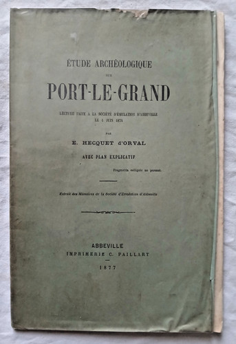 Etude archéologique sur port - etude,