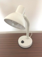Lampe de bureau en metal laqué blanc / vintage années  70-80