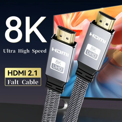 Câble hdmi plat 8k 48gbps - plat,