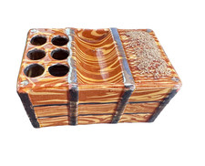 Ancien encrier en Faience  terre mêlée Provence APT Bureau  monogramme CB 1900