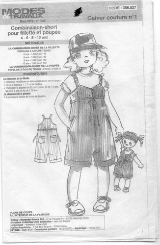 Patron enfant fille - enfant,