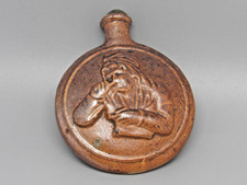 SECOUETTE TABATIERE BOITE A PRISER SNUFF BOX EN GRES DU BEAUVAISIS FEMME TABAC