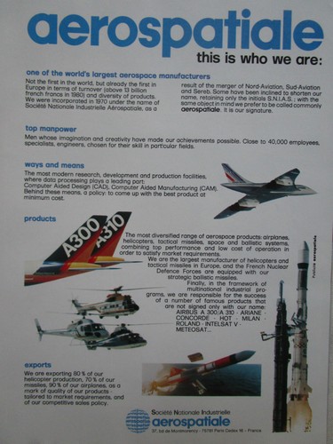 1981 1982 pub - pub, aerospatiale