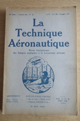 Technique aeronautique 1925 - aeronautique, 8/1925
