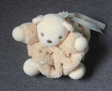 doudou ours beige plume attache sucette  kaloo