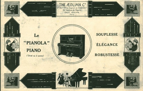 Publicité ancienne pianola - ancienne, le
