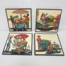 4 carreaux arte lobo plaques