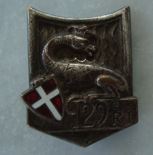 Insigne militaire 129e - insigne, ri