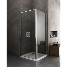 Cabine de douche 6mm avec un/deux mur fixe lateral et un porte saloon  H. 190 cm