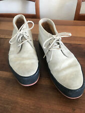 Baskets hautes en daim beige