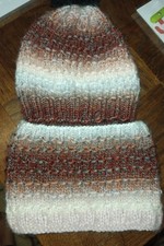 Bonnet avec snood, fait main