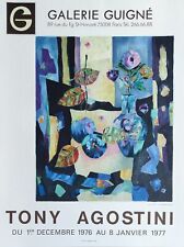 Tony AGOSTINI - Affiche lithographiée originale - Paris 1976 - Galerie Guigné