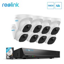 Reolink RLK16-800D8 4K 16CH Kit Vidéo Surveillance 4To NVR + 8X 8MP Caméra PoE