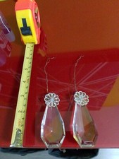 Lot Numéro 7 De 2 Anciennes Pampilles Gouttes À Facettes + Fleur Et Perle