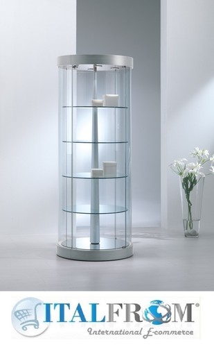Ronde vitrine verre avec - ronde,