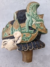 Vintage: belle tête de grande marionnette Théâtre Java Bali Indonésie C94