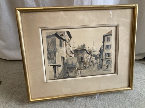 Dessin aquarelle lavis scène