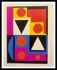 Auguste HERBIN : NON, lithographie pochoir 1952