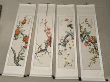 Coffret lot 4 Kakemono oiseau