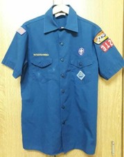 US American Boy Scout Utah superbe chemise T-shirt bleu insigne enfant Lake B...